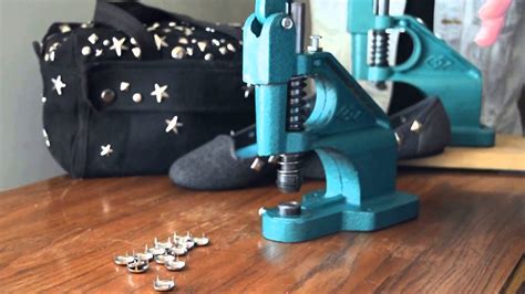 how to attach metal studs on fabric|how to stud clothes.